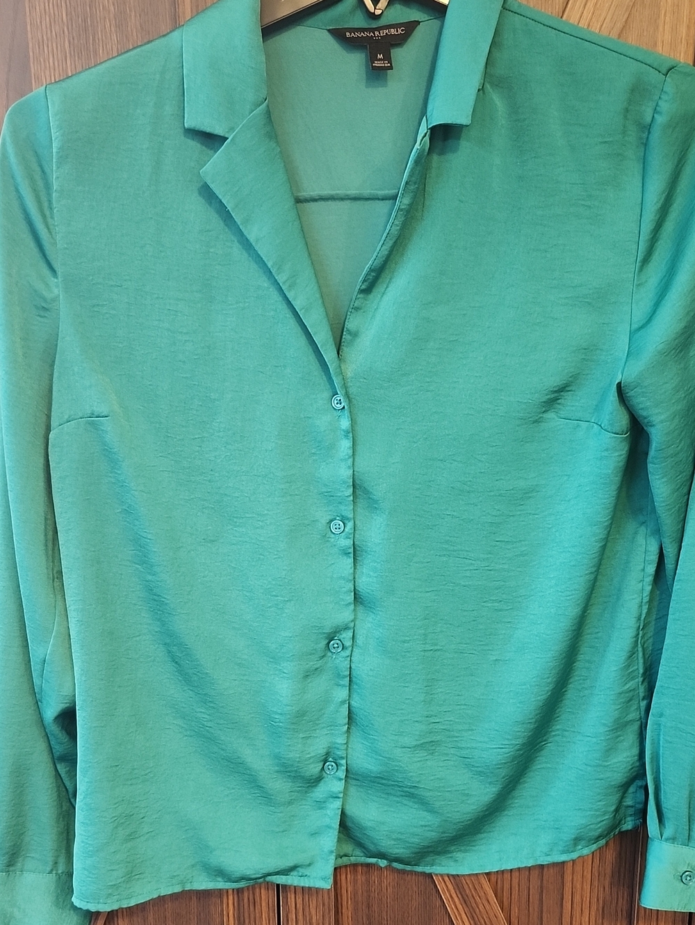 Banana Republic Teal Green Button-Down Women's Shirt